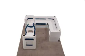 WIS-DLXRL-1904K WISE Rear Pontoon Furniture Set Brite Mariner