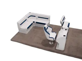 WIS-DLXRSLSB-1904K WISE Rear Swingback Pontoon Furniture Set