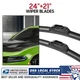 2x Front Windshield Flat Wiper Blade Set For Acura MDX Honda Pilot 01-08 24"+21"