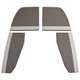 Ranger Boat Bow Seat Cushions | 2360 Bay Light Dark Gray (Set of 4)