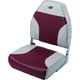 Wise Mid Back Marine Grade Vinyl Foldable Fishing Seat - Grey/Red