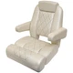 Blue Wave Boat Bolster Helm Seat | Llebroc Off-White Vinyl