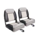 XGEAR Deluxe Low/High Back Boat Seat, Fold-Down Fishing Boat Seat