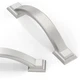 Asimerdeco 10 Pack Brushed Satin Nickel 3" Hole Center, 