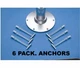 6 PACK Garelick 21026 Anchor Base Toggler SStell Bolt 1/4-20 Pedestal Seat Tabl