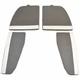 Ranger Boat Bow Seat Cushions | 2360 Bay Dark Gray / White (Set of 4)