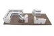 Wise DLX 18-22' Rear L with Front Lounge Pontoon Furniture Set- White / Blue