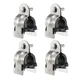 4pcs for Rubber Cushion Strut Clamp 3/4\" Stainless Steel, Silver & Black