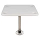 Springfield 16" x 28" Rectangle Table Package - White Thread-Lock