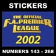 Merlin Premier League 2002 Football Stickers #143 - 268