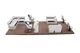 Wise DLX 18-22' Rear L Fishing Pontoon Furniture Set- Brite White / Mariner Blue