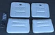 4pc Sea Pro 228 Bay Aft Rear Top & Bottom Seat Cushion Set White / Black