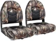 NORTHCAPTAIN Premium Marine Boat Chair 2 Pack,Camo/Black High Back Folding Fishi