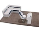 Wise DLX Small Rear L Pontoon Furniture Set- Brite White / Mariner Blue