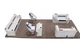Wise DLX Rear Bench & Dual Bucket Pontoon Furniture Seat- White / Mariner Blue