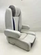 GODFREY 803948 BOLSTER SEAT WHITE/BLUE/GRAVEL 24 1/4" D X 33 3/4" T MARINE BOAT