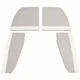 Ranger Boat Bow Seat Cushions | 2360 Bay Light Gray / White (Set of 4)