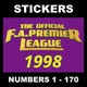 Merlin 1998 Premier League football stickers #1 - 170