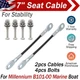 For Millennium B101-00 Marine 7" Boat Seat Cables 2Pk w Mount Bolt For Stability