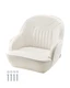 VEVOR Boat Seat Low Backrest PVC Leather Captain Bucket Seat White