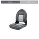 Tempress NaviStyle High Back Folding Boat Seat | Charcoal/Gray | 54907