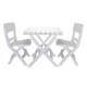 CAMCO FOLDING TABLE AND CHAIRS SET WHITE- 51640