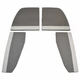 Ranger Boat Bow Seat Cushions | 2360 Bay Dark Light Gray (Set of 4)