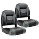 NORTHCAPTAIN Deluxe Charcoal/Black Low Back Folding Boat Seat, 2 Seats
