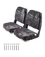 VEVOR Boat Seat Low Backrest Folding Boat Seat Sponge Cushion Camouflage 2pcs