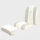 Ranger Boat Leaning Post Seat Cushions | Bay Series White Gray (Port)