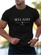 Milano Italia Printed Mens T-shirt Short Sleeve Casual Summer Cool Shirt Ar007