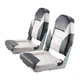 VEVOR Boat Seat High Backrest Flip Up Boat Seat Sponge Cushion Black & Grey