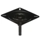 Attwood 1002 Lock'N-Pin 3/4" Seat Mount, 2" High Installed, Black E-Coated 
