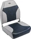 Wise Folding Boat Seat Marine Vinyl High Back  GRAY/BLUE 8WD588PLS-660