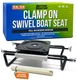 Better Boat Clamp On Seat Swivel Mount for Jon Boats 360 Degree, Black 