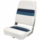 Toonmate Boat High Back Folding Seat HBCK-DELX-WNBU | White Navy