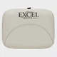 Excel Boat Backrest Cushion | Off White Vinyl W/ Logo