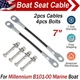 For Millennium B101-00 Marine Boat Seat Cables 7" 2Pk w/ 4 x Bolts For Stability