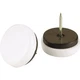 210196 3/4 In. Round Nail on Furniture Glide with Rubber Cushion,(4-Pack)