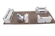 Wise DLX Lounge with Rear Bench Pontoon Furniture Set- Marble / Reef Stone
