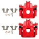 For 03-08 Honda Pilot 01-06 Acura MDX 2pcs Red Rear Brake Calipers