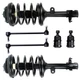 For 03-08 Honda Pilot 01-02 Acura MDX Set of 6 w/Sway Bar Ball Joint Front Strut