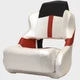 Four Winns Boat Helm Seat w/ Flip-Up Bolster | White / Red / Black