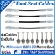 4Pcs 7" Boat Seat Cables w/ Bolts For Millennium B101-00 Marine Boat Stability