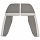 Ranger Boat Bow Seat Cushions | 2360 Bay Dark Gray (Set of 4)