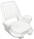 Moeller ST2080-HD Helm Seat w/ white cushions, padded armrests,mounting plate