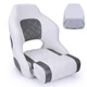 NORTHCAPTAIN Captain's Bucket Seat with Boat Seat Cover,White/Charcoal