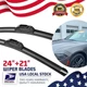 2x Front Windshield Flat Wiper Blade Set For Acura MDX Honda Pilot 01-08 24"+21"