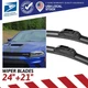 2x Front Windshield Flat Wiper Blade Set For Acura MDX Honda Pilot 01-08 24"+21"