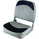Wise Economy Fold-Down Low-Back Fishing Seat for Boats - Grey/Navy